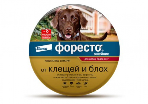 Форесто® Ошейник от клещей и блох для собак более 8кг
