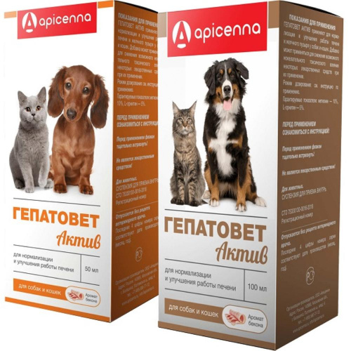 Гепатовет Актив для собак и кошек, фл. 100 мл